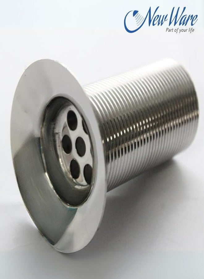 NEW WARE Full Thread Stainless Steel Waste Coupling | Wash Basin Sink Drain Connector | Leak Proof Plumbing Fitting - Image 2